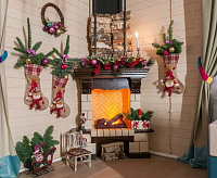 Портал Pierre Luxe угловой - Темный дуб / Сланец (Высота 1050мм)