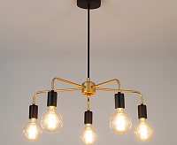 Люстра 70053/5 черный/золото сн/пр