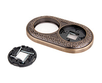 Рамка на 2 поста (бронза) WL70-frame-02 сн/пр