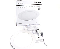 Светильник встраиваемый PPL-R 12W 4000K белый (круг) AL500 