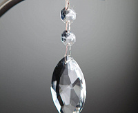 Бра 10089/1 сатин-никель/прозрачный хрусталь