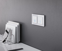 Веркель Выключатель 1-кл сенсорный с подсветкой 1000 Вт (белый) W4510001