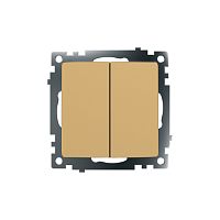 Катрин Выключатель 2-кл золото GLS10-7104-08