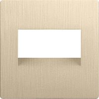 Веркель Накладка для двойной розетки Ethernet RJ-45 (шампань рифленый) WL10-RJ45+RJ45-CP