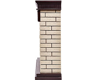 Портал Firelight Bricks 30 камень бежевый, шпон темный дуб