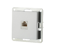 LK80 Розетка компьютерная RJ-45 серебристый металлик 846103-1