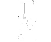 Подвесной светильник 50151/3 черный