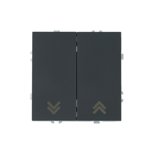 Эмили Выключатель 2кл самовозвратный, черный уголь ,RSW10-5113-05 Эмили Выключатель 2кл самовозвратный, черный уголь ,RSW10-5113-05