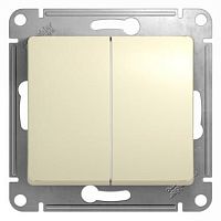 GLOSSA Переключатель 2-кл беж GSL000265
