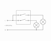 Веркель Выключатель 2-кл с подсветкой (серебряный) W1120106
