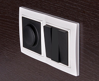 Веркель Выключатель 3-кл (черный матовый) WL08-SW-3G/W1130008 сн/пр