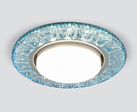 Светильник встраиваемый с подсветкой 3022 GX53 лазурный