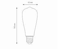 Лампа светодиодная Decor filament FD 6W 3300K E27 ST64 тонированный BLE2707
