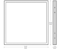 Панель светодиодная 36W 6500K рассеиватель призма AL2115