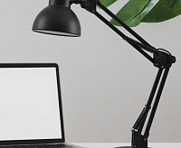 Настольная лампа HT-704B, белый/ никель, металлический