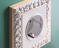 Веркель Рамка на 1 пост (белое золото) WL07-Frame-01 сн/пр