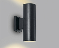 Настенный светодиодный светильник 2*10W 3000K черный IP54 DH0706