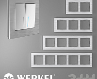 Веркель Рамка на 1 пост (алюминий) WL11-Frame-01