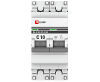 Автоматический выключатель EKF ВА 47-63 2P 4,5kA 10 А сн/пр