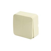София Выключатель 2-кл слоновая кость IP20 MSW10-20-04