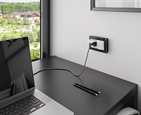 Веркель Розетка 2-ая влаг с/з с защ крышкой и шторками (белый) W1172201