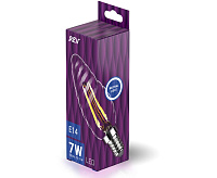 Лампа светодиодная filament свеча витая ТС37, 7Вт, Е14, 4000К, DEKO Premium 32493 5 сн/пр