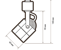 Трековый светильник PTR 25 GU10 WH (белый) IP20 Jazzway