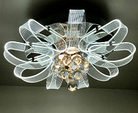 Люстра светодиодная "ITALIKA" 60W R-550x260-CHROME/CLEAR-220-IP20