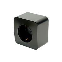 София Розетка 1-ая с/з черный матовый IP20 MST16-11-05