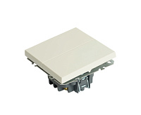 Эмили Переключатель перекрестный 2кл, белый фарфор, RSW10-5111-01