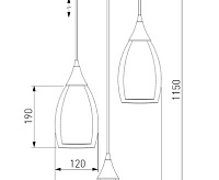 Подвесной светильник 50085/3 хром