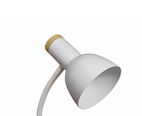 Настольная лампа LOT8055 дерево/белый металл E27