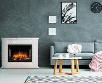 Портал Quadro 30 камень песчаник, античный белый, белая эмаль