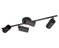 Светильник настенно-потолочный под лампу PCL 0404 4*GU10 BL черный IP20