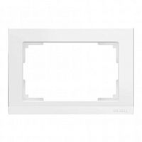 Веркель Рамка для двойной розетки (Stark белый) WL04-Frame-01-DBL-white