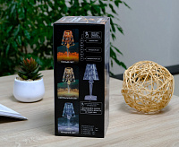 Настольная лампа CRYSTAL 3W R-ON/OFF-115x255-CLEAR/WHITE-DC5V/1A-IP20