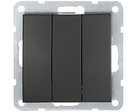 LK60 Выключатель 3-кл черный бархат 862108-1