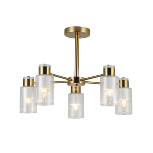 Люстра 74589/5 ANTIQUE BRASS+WHITE