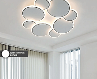 Люстра светодиодная "INDIGO" 90W 8R-RC-500/60 -WHITE/BLACK/WHITE-220V-IP20