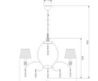 Люстра 60092/8 серебро