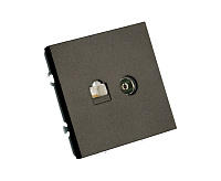 Эмили Розетка TV + компьютерная RJ-45, антрацит, RST00-5106-09