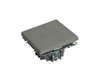 Эмили Переключатель перекрестный 2кл, платиново-серый RSW10-5111-10