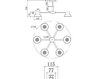 Люстра "LATEA" 6xGX53 R-750x330-WHITE/CLEAR -220-IP20