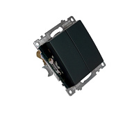 Катрин Переключатель 2-кл черный GLS10-7107-05