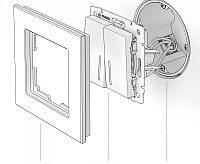 Веркель Выключатель 2-кл проходной (черный матовый) WL08-SW-2G-2W/W1122008