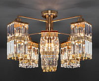 Люстра металл 10100/8 золото/прозрачный хрусталь