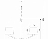 Люстра металл 70073/5 золото сн/пр