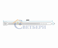 Хомут nylon 400 x 4,8 мм 100 шт чёрный  REXANT