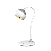 Настольная лампа TL-326WS с регулир. яркостью и цв. свечения белый-серебро