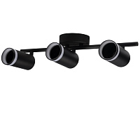 Светильник настенно-потолочный под лампу PCL 0103 3*GU10 BL черный IP20